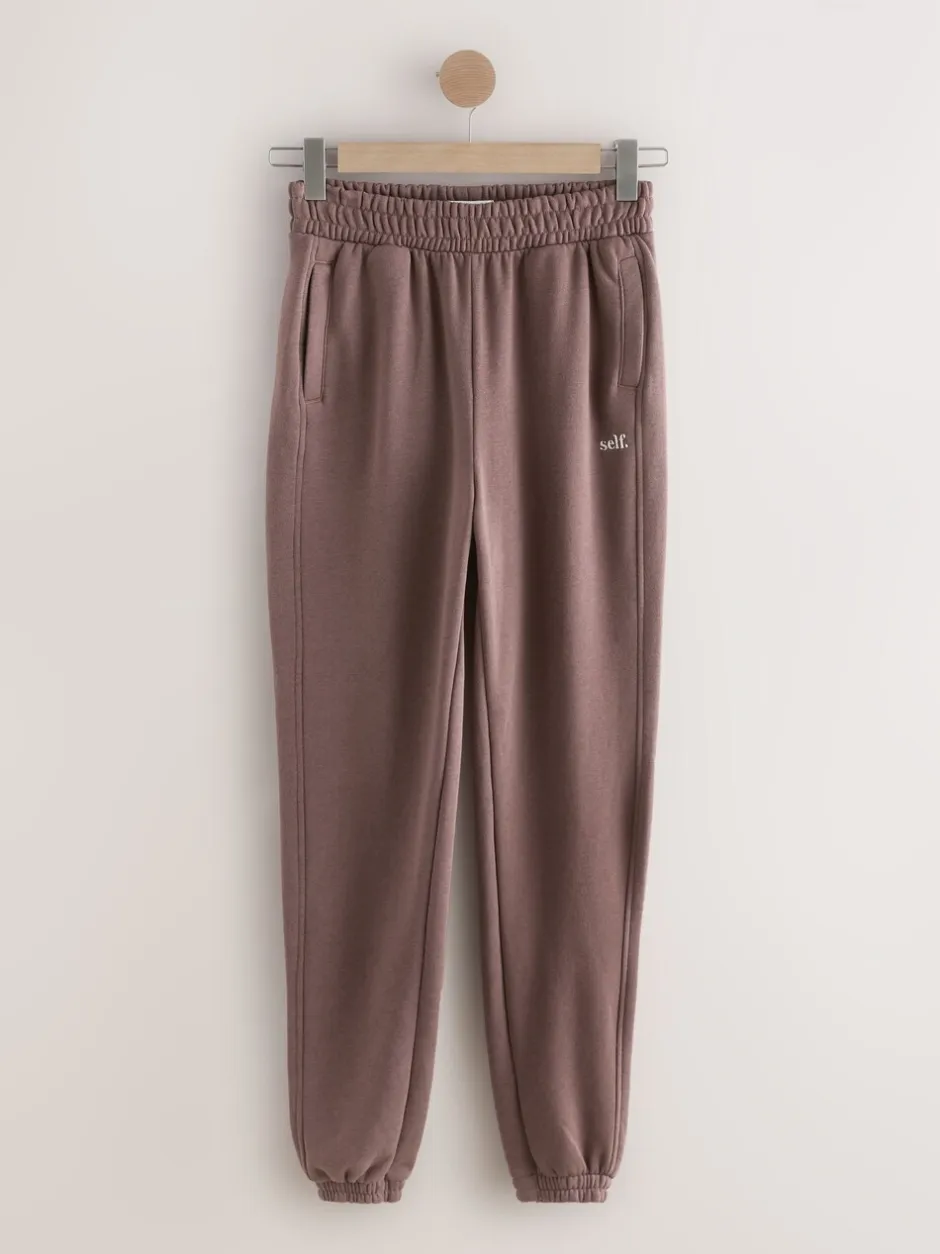 Leggings En Joggingbroeken*self. Bruin - joggingbroek met boorden