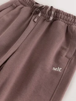 Leggings En Joggingbroeken*self. Bruin - joggingbroek met boorden
