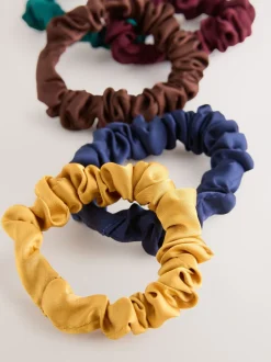 Haaraccessoires|Next - Set van 5 scrunchies Bruin