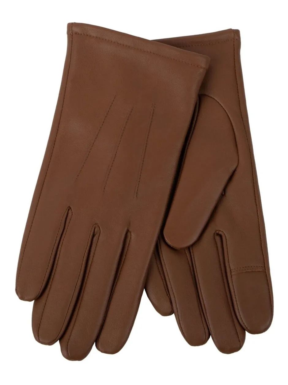 Mutsen, Handschoenen En Sjaals*Totes - Shopper 3 Point Smartouch winterleren handschoenen Bruin