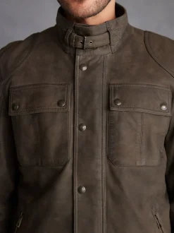 Jassen En Jacks|Next - Signature - Leren bikerjack met vier zakken Bruin