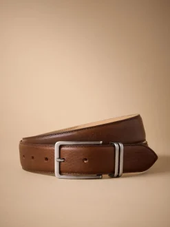 Riemen En Bretels|Next - Signature Leather Belt With Metal Keeperloop Bruin