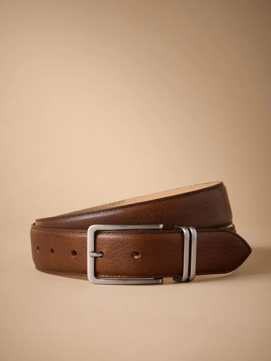 Riemen En Bretels|Next - Signature Leather Belt With Metal Keeperloop Bruin