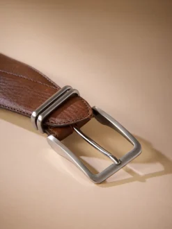 Riemen En Bretels|Next - Signature Leather Belt With Metal Keeperloop Bruin
