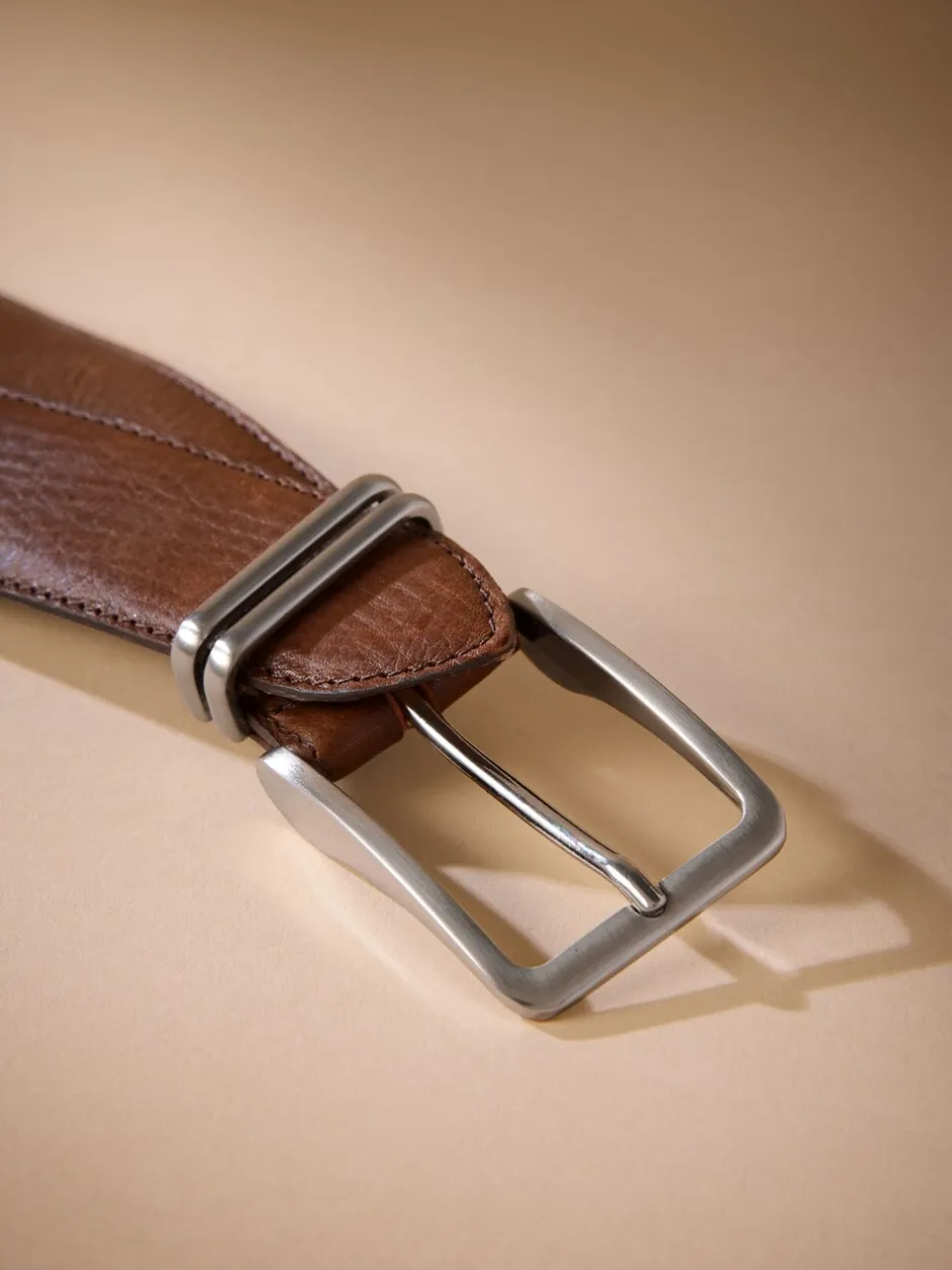 Riemen En Bretels|Next - Signature Leather Belt With Metal Keeperloop Bruin