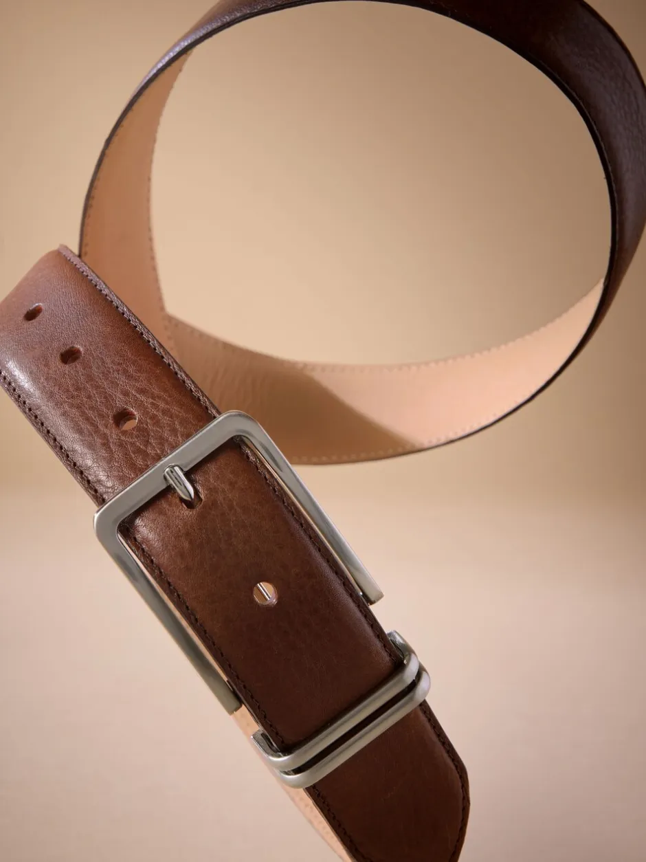 Riemen En Bretels|Next - Signature Leather Belt With Metal Keeperloop Bruin