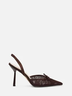 Schoenen Met Hakken|Simmi London - Bebee Bow Heeled Shoes Bruin