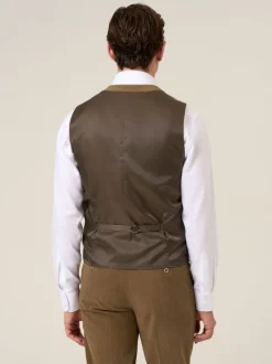 Vesten|Skopes - Dorsey Suit Corduroy Waistcoat Bruin