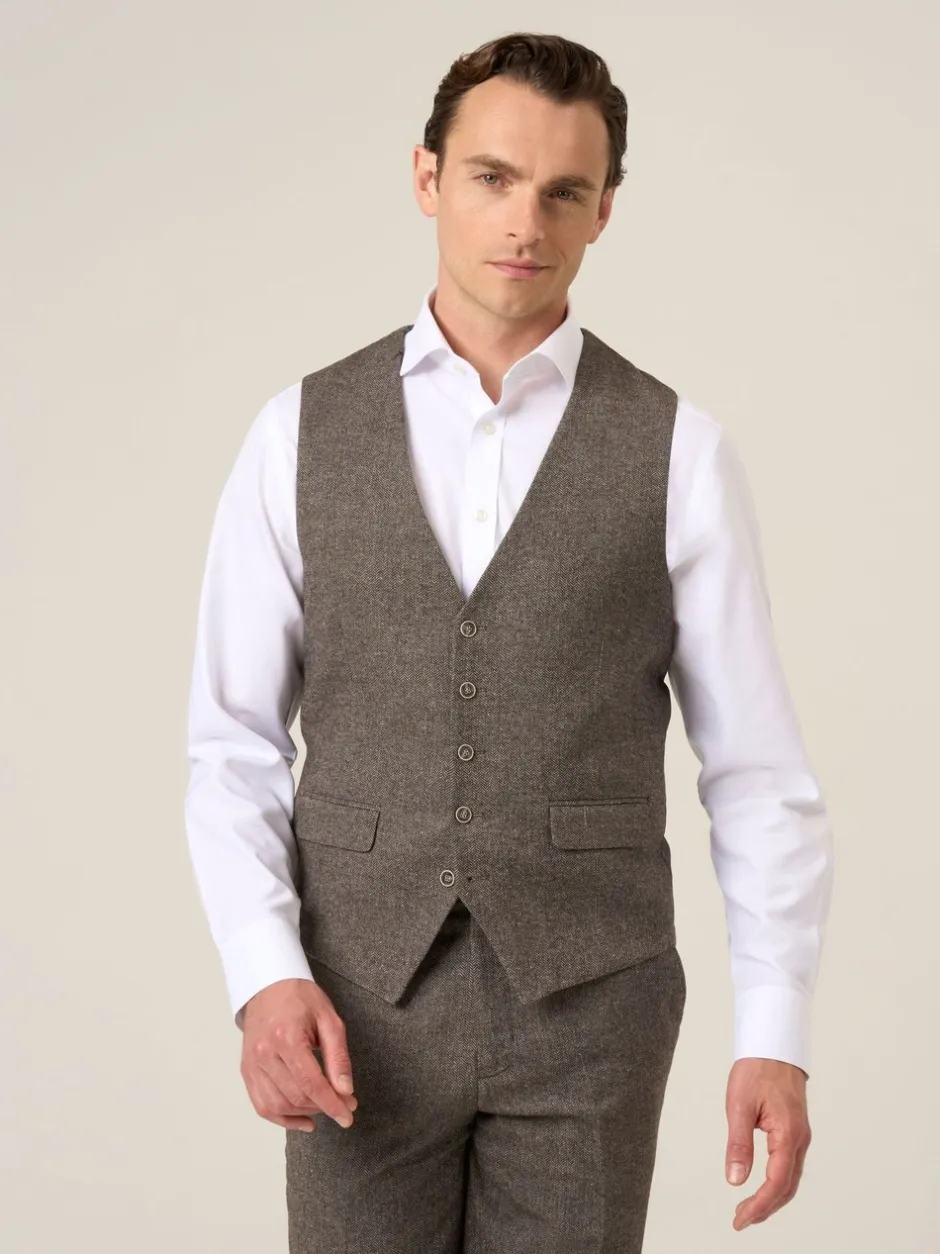 Vesten*Skopes Bruin - Jude maatsnit getailleerd vest