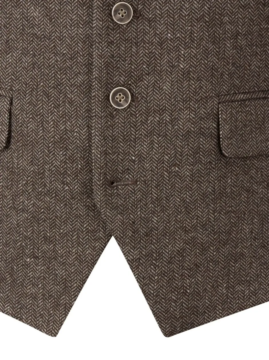 Vesten*Skopes Bruin - Jude maatsnit getailleerd vest