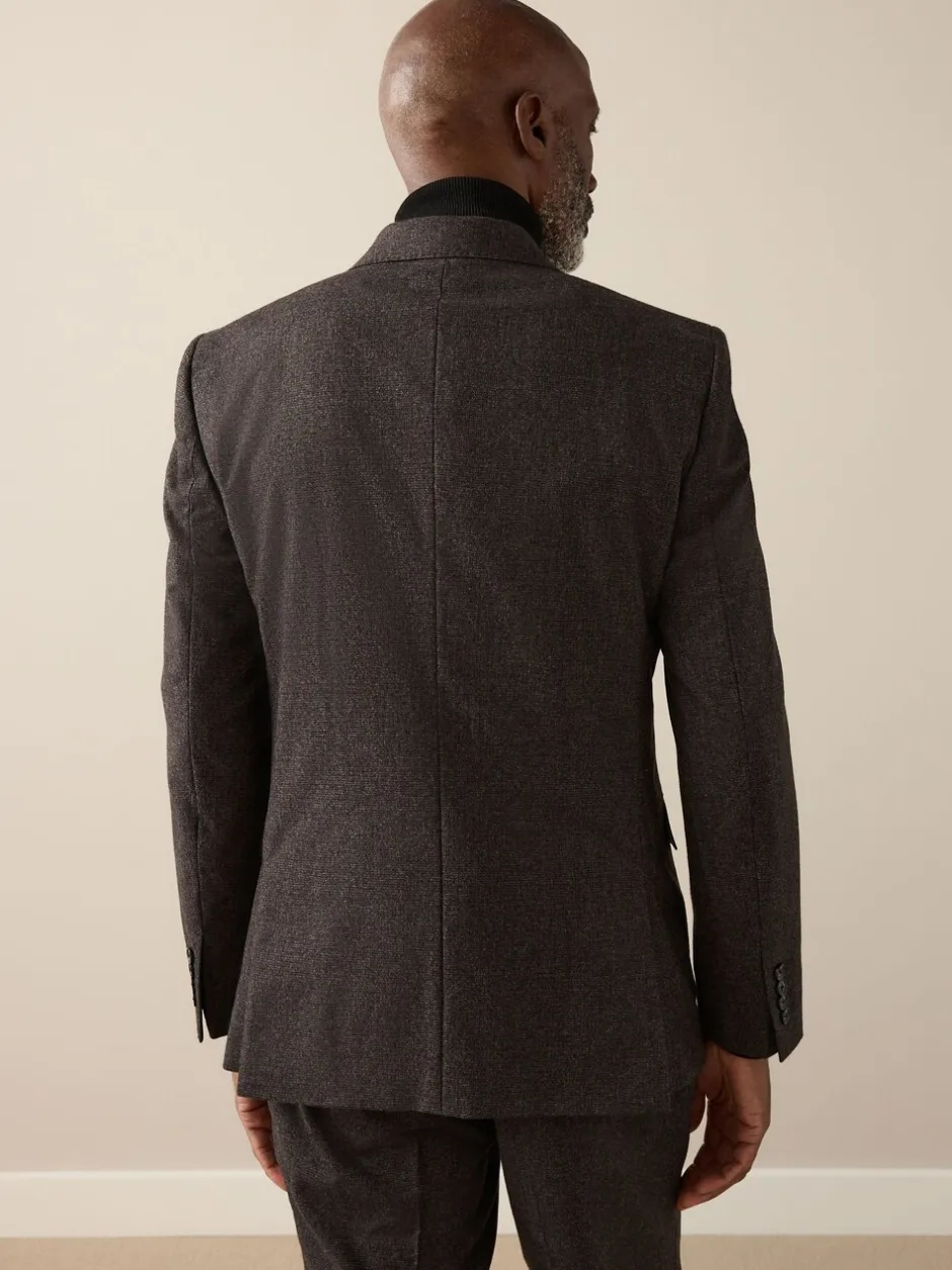 Pakken*Next Bruin - Slim Fit Signature Cerruti Italian Wool Puppytooth Suit Jacket