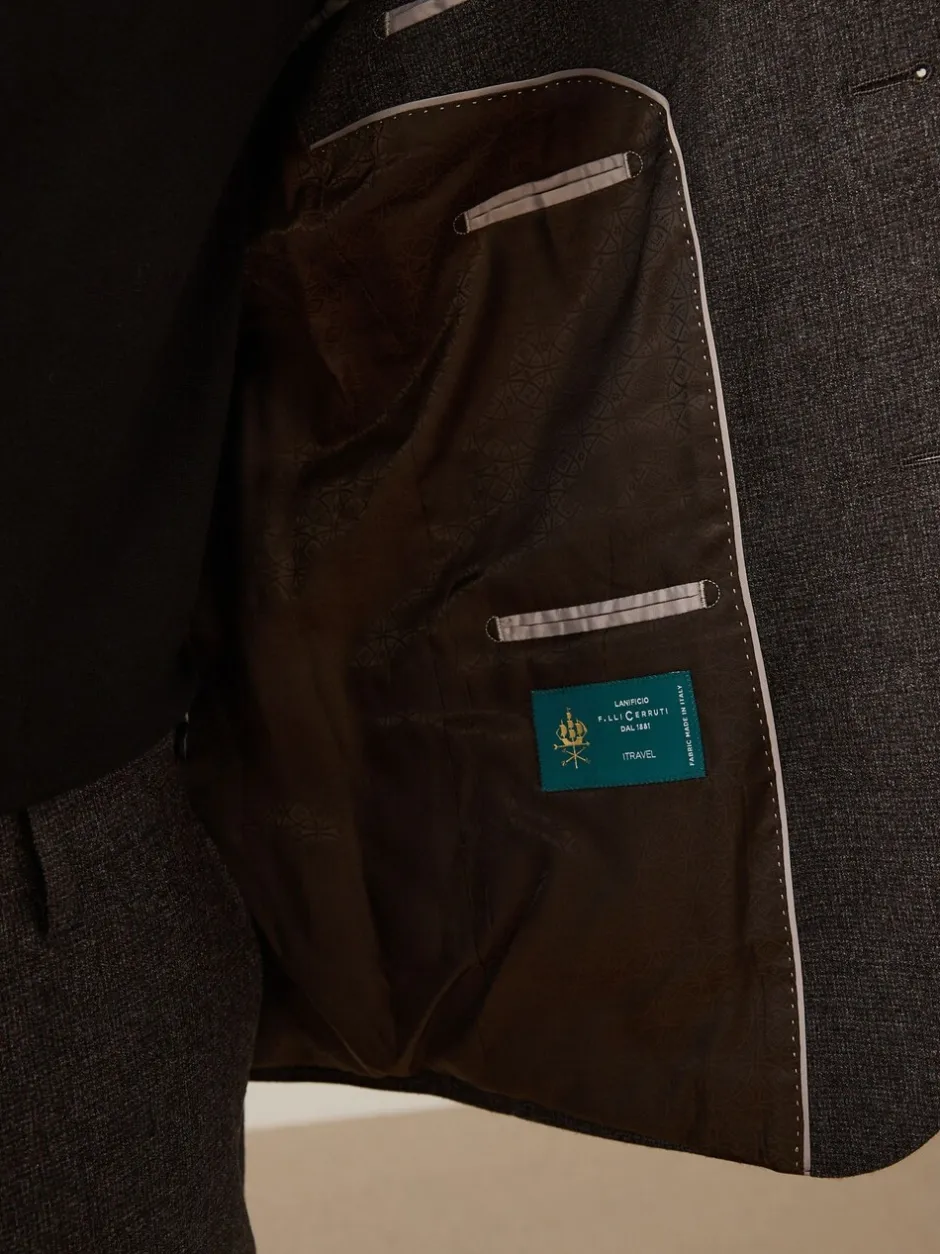 Pakken*Next Bruin - Slim Fit Signature Cerruti Italian Wool Puppytooth Suit Jacket