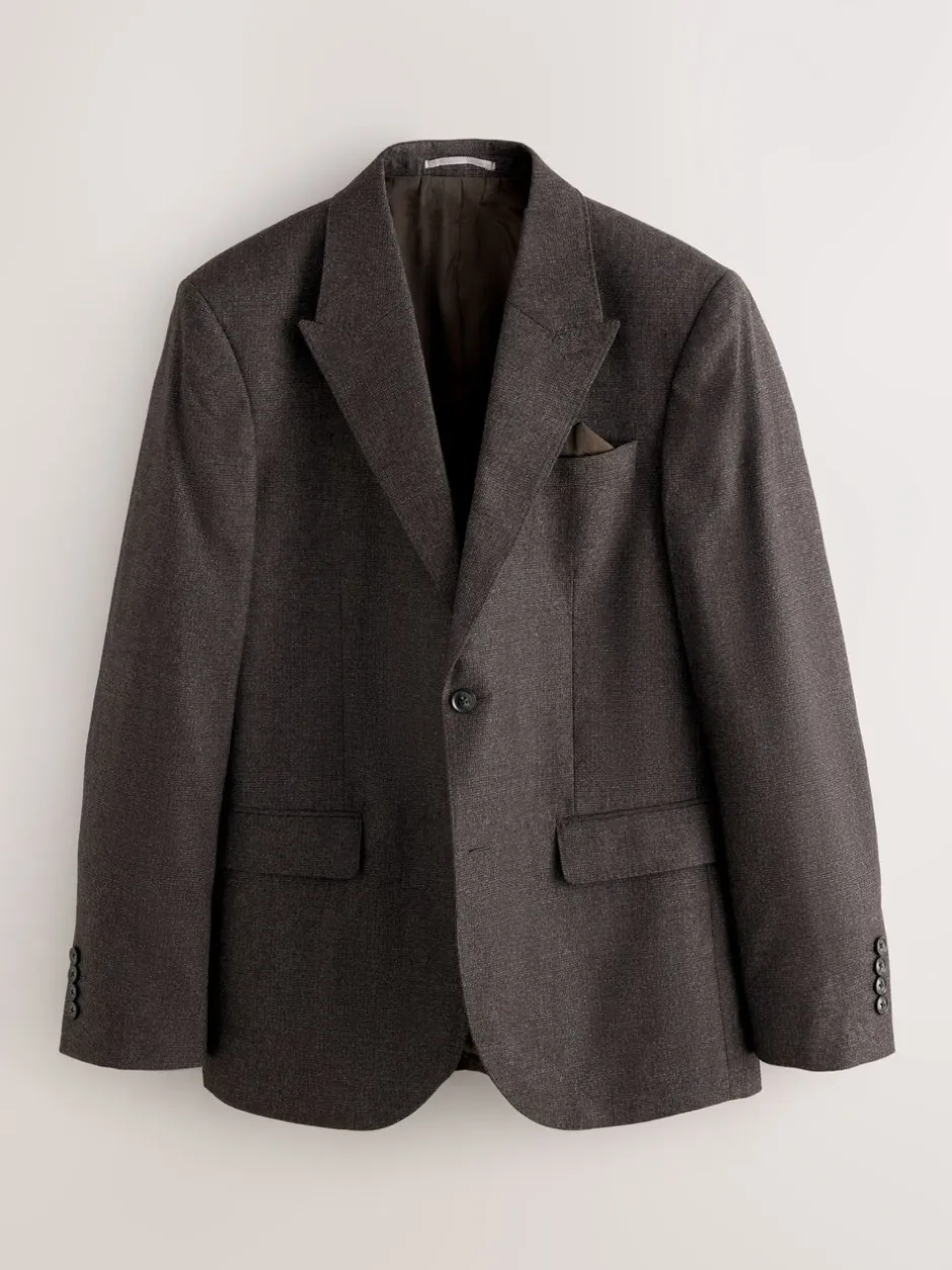 Pakken*Next Bruin - Slim Fit Signature Cerruti Italian Wool Puppytooth Suit Jacket