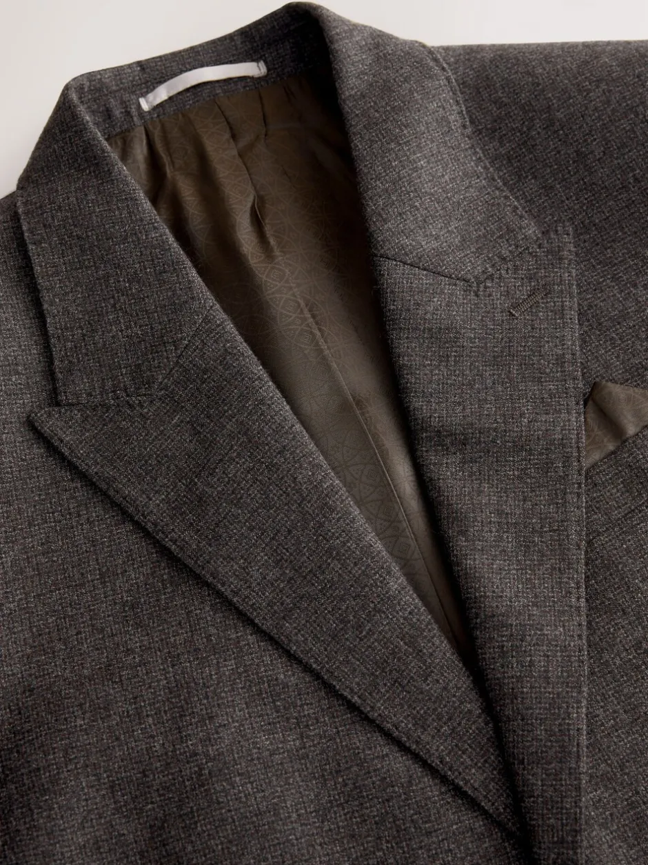 Pakken*Next Bruin - Slim Fit Signature Cerruti Italian Wool Puppytooth Suit Jacket