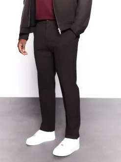 Broeken En Chino's*Next - Slimme broek met elastische tailleband en wolgehalte Bruin