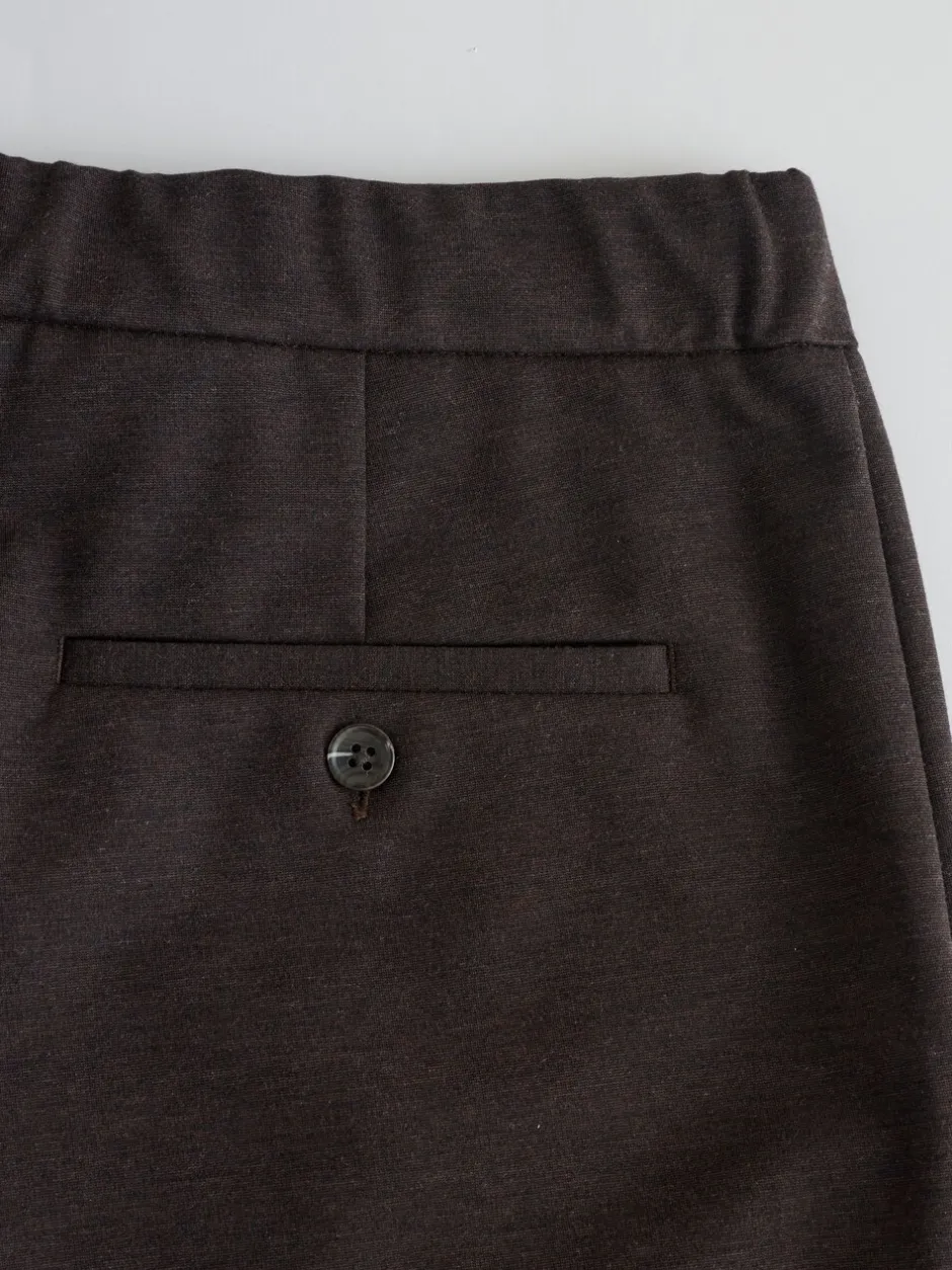 Broeken En Chino's*Next - Slimme broek met elastische tailleband en wolgehalte Bruin