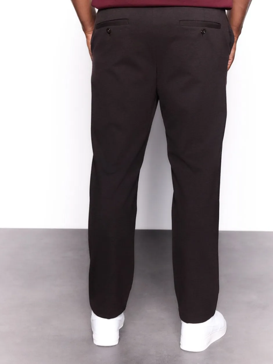 Broeken En Chino's*Next - Slimme broek met elastische tailleband en wolgehalte Bruin