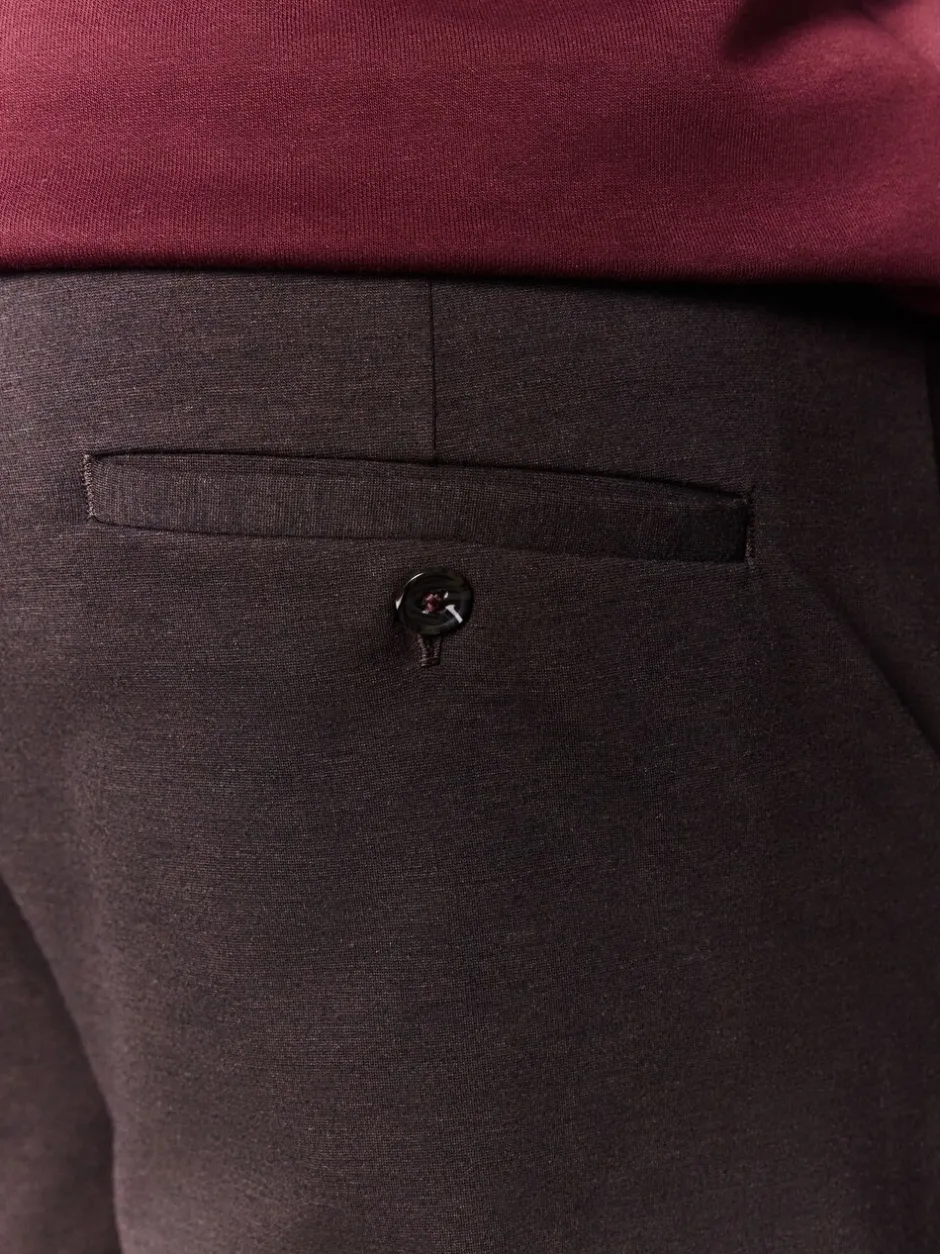 Broeken En Chino's*Next - Slimme broek met elastische tailleband en wolgehalte Bruin