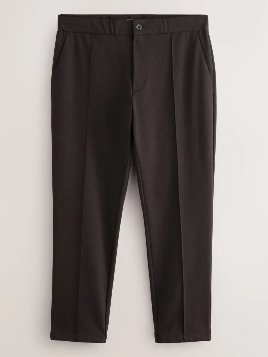 Broeken En Chino's*Next - Slimme broek met elastische tailleband en wolgehalte Bruin