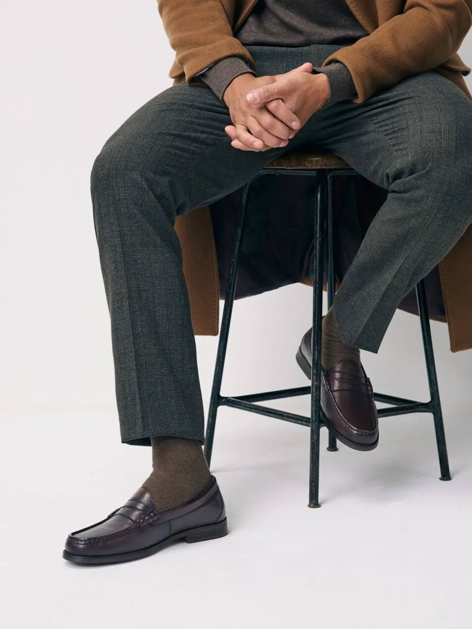 Schoenen|Formele Schoenen*Next - Standaard pasvorm - Leren Penny instappers Bruin