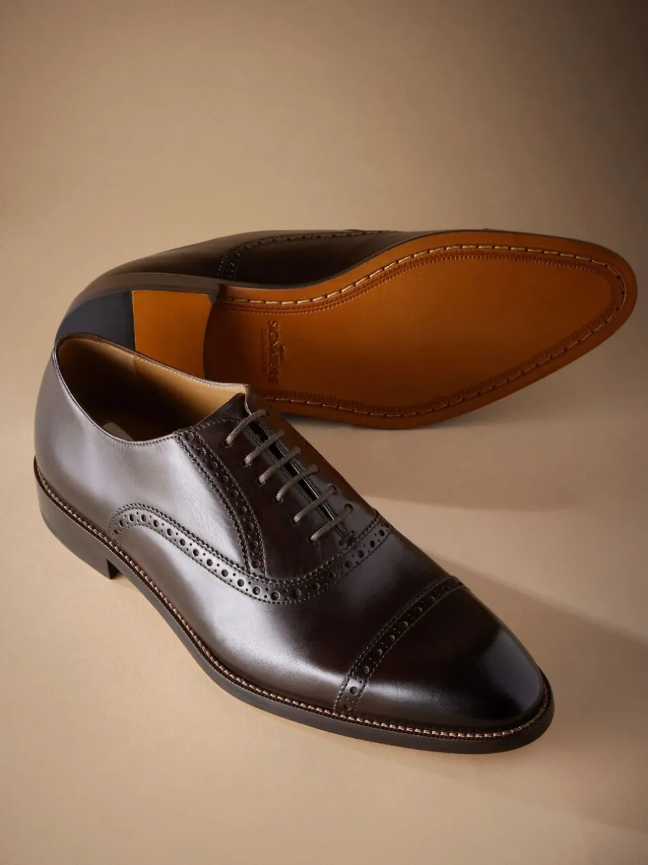 Formele Schoenen|Schoenen*Next - Standaard pasvorm - Signature Leather - Oxford schoenen met neusstuk Bruin