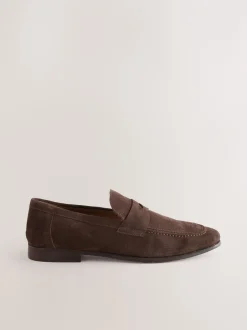Schoenen|Formele Schoenen|Next - Suède instapschoenen Bruin