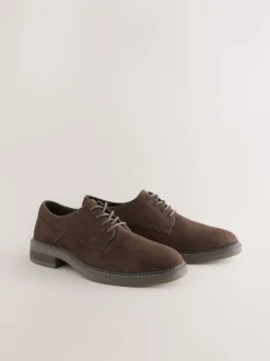 Schoenen*Next - Suedette Derby schoenen Bruin