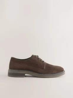 Schoenen*Next - Suedette Derby schoenen Bruin
