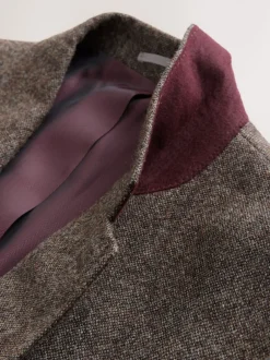 Blazers En Business-Jasjes|Pakken*Next - Tailored Fit Signature Abraham Moon 100% British Wool Donegal Suit Jacket Bruin
