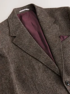 Blazers En Business-Jasjes|Pakken*Next - Tailored Fit Signature Abraham Moon 100% British Wool Donegal Suit Jacket Bruin