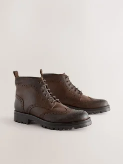 Boots|Next Bruin - Tall Chunky Lace-Up Brogue Boots