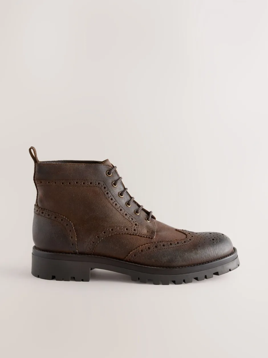 Boots|Next Bruin - Tall Chunky Lace-Up Brogue Boots