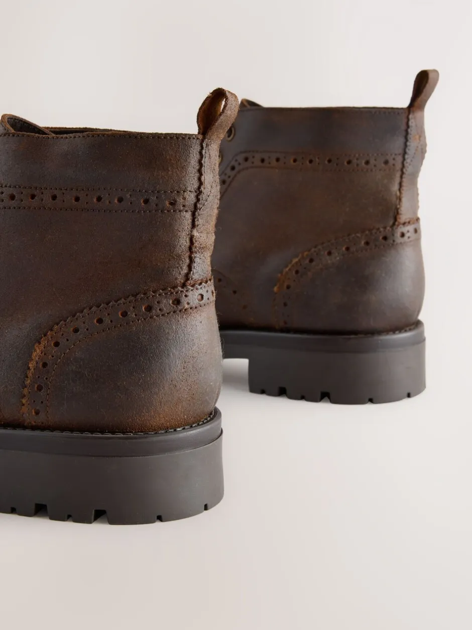 Boots|Next Bruin - Tall Chunky Lace-Up Brogue Boots