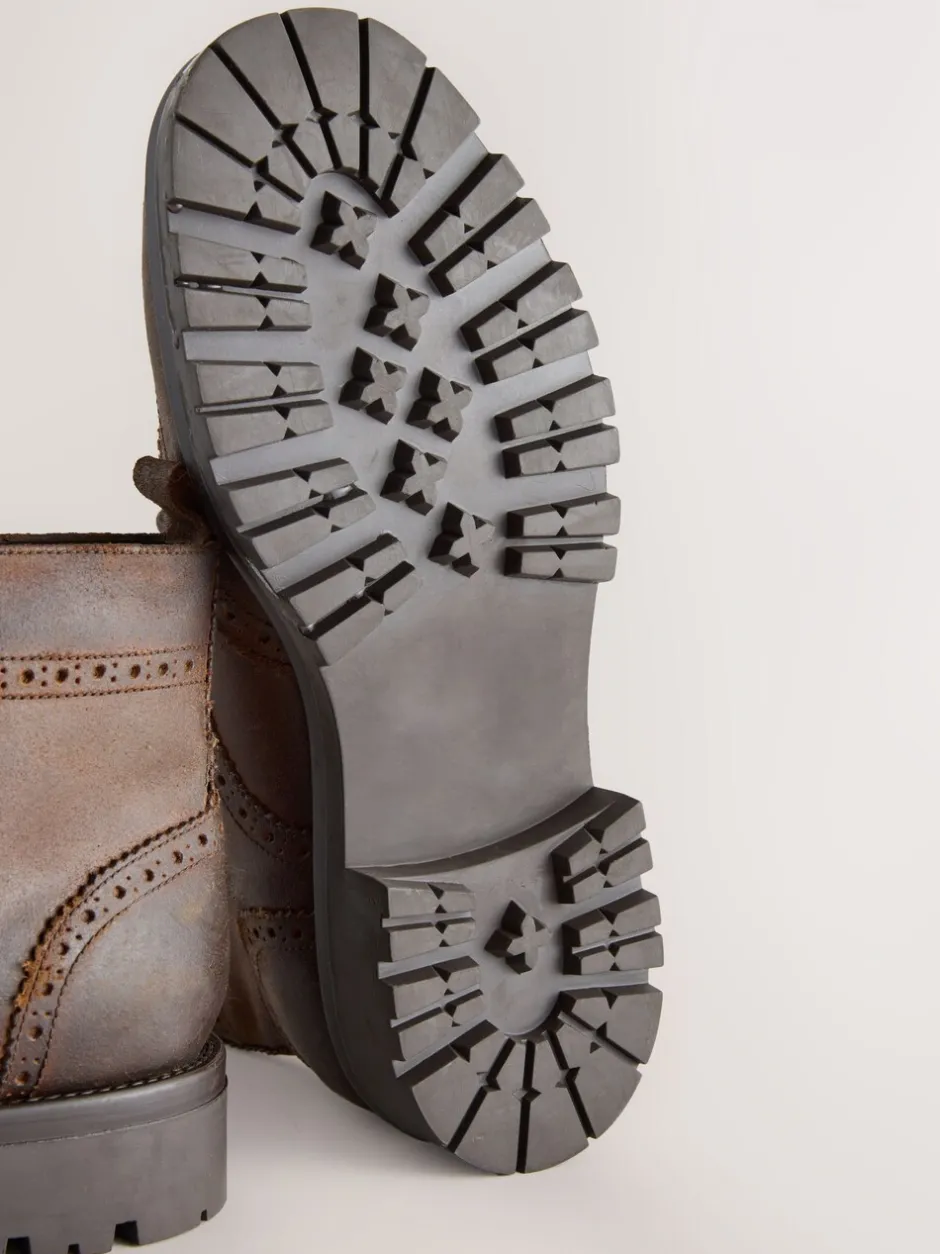 Boots|Next Bruin - Tall Chunky Lace-Up Brogue Boots