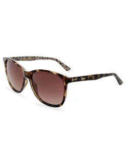 Zonnebril|Ted Baker - Amie zonnebril met Ted tempels met bloemenprint Bruin