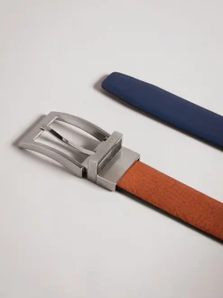 Riemen En Bretels*Ted Baker - omkeerbare leren Karmer riem Bruin