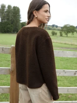 Jassen En Jacks|Threadbare - borg fleece Toggle jack Bruin