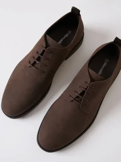 Schoenen|Threadbare - Faux Suede Derby Shoes Bruin
