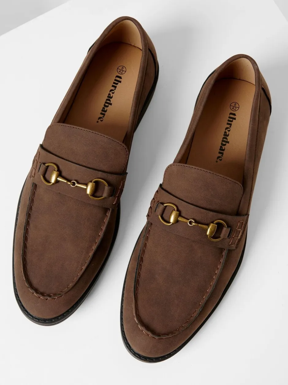 Schoenen|Formele Schoenen|Threadbare - Snaffle Loafers Bruin