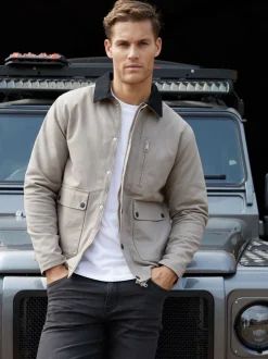Jassen En Jacks|Threadbare - Twill Lichtgewicht Jack Bruin