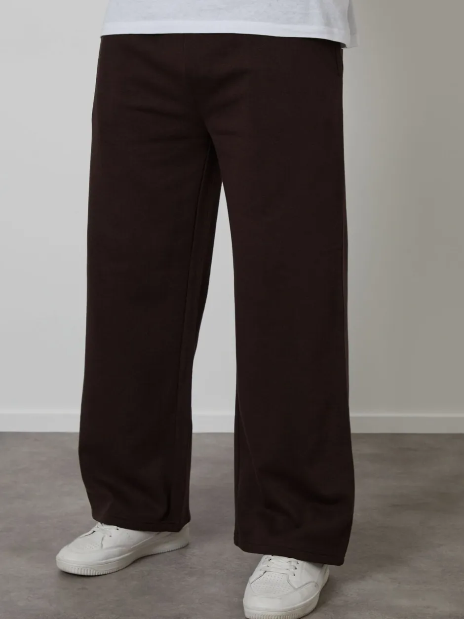 Joggingbroeken|Threadbare - Wide Leg Joggers Bruin