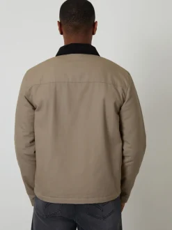 Jassen En Jacks|Threadbare - Zip Through Lightweight Jacket With Quilting Bruin