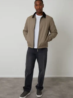Jassen En Jacks|Threadbare - Zip Through Lightweight Jacket With Quilting Bruin