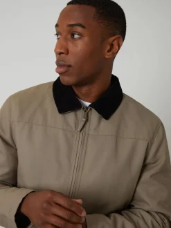 Jassen En Jacks|Threadbare - Zip Through Lightweight Jacket With Quilting Bruin