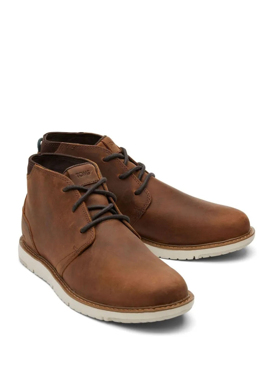 Boots*Toms - - Halfhoge leren Navi laarzen Bruin