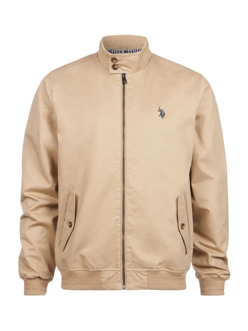 Jassen En Jacks*U.S. Polo Assn - . Mens 100% Cotton Twill Harrington Jacket Bruin
