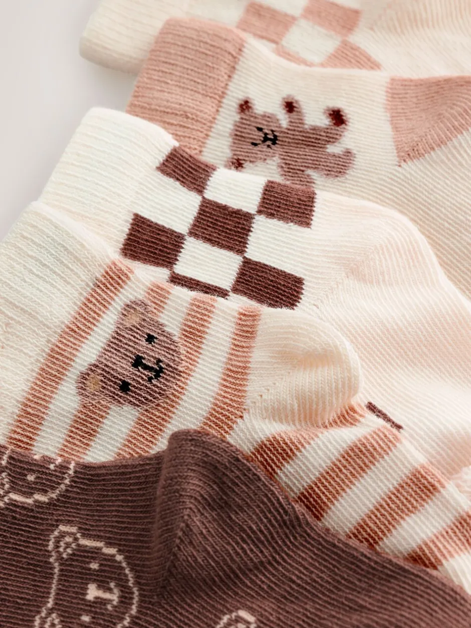 Sokken En Panty's|Sokken*Next - Verpakking van 5 paar babysokken (0 mnd-2 jr) Bruin