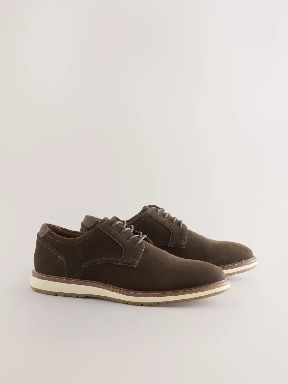 Schoenen|Next Bruin - Wedge Derby Shoes