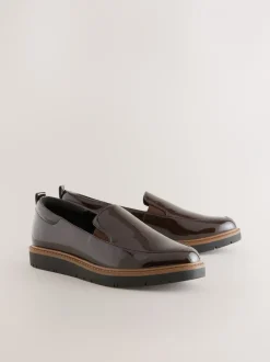 Ruimvallend En Extraruimvallend|Lage Schoenen|Next - Forever Comfort® Slip On Clean Chunky Sole Loafers Bruin gepantenteerd