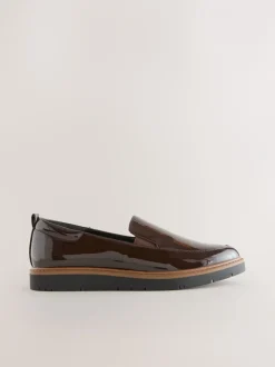 Ruimvallend En Extraruimvallend|Lage Schoenen|Next - Forever Comfort® Slip On Clean Chunky Sole Loafers Bruin gepantenteerd